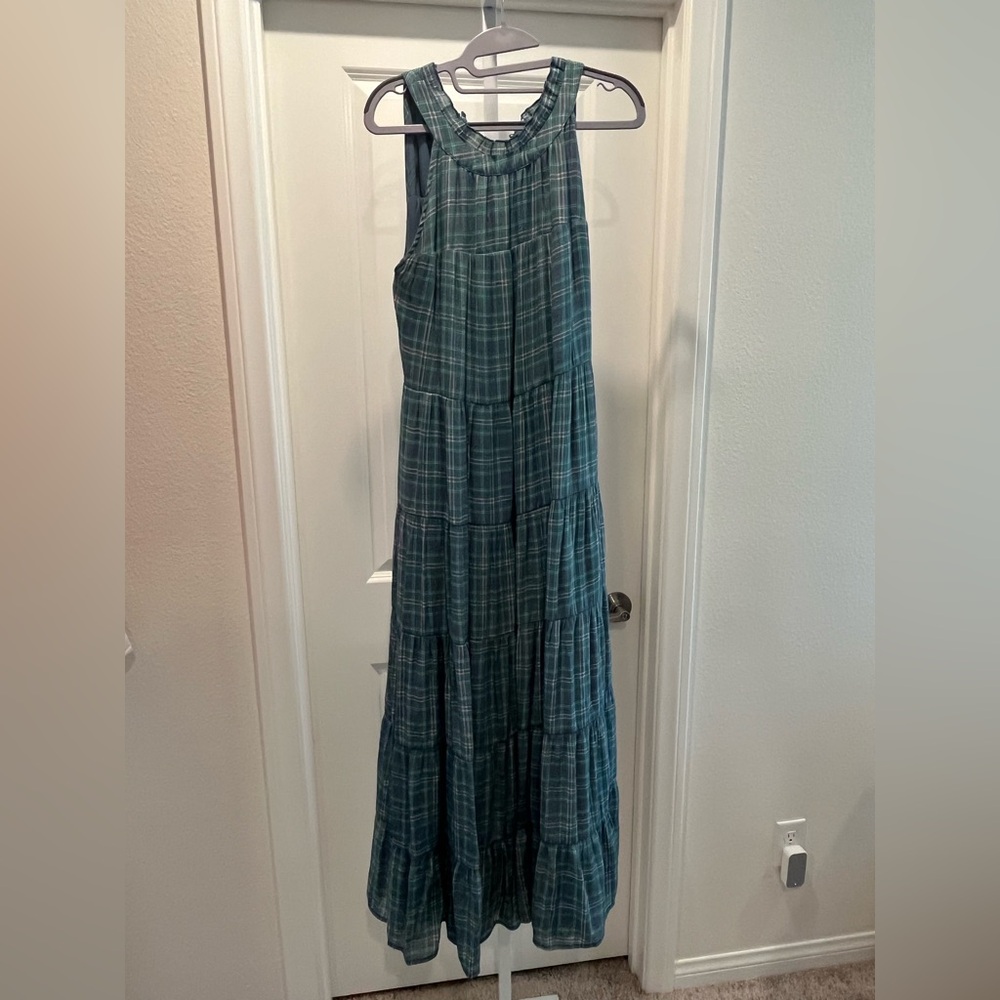 Torrid Blue Plaid Halter Maxi Dress - Picture 6 of 6